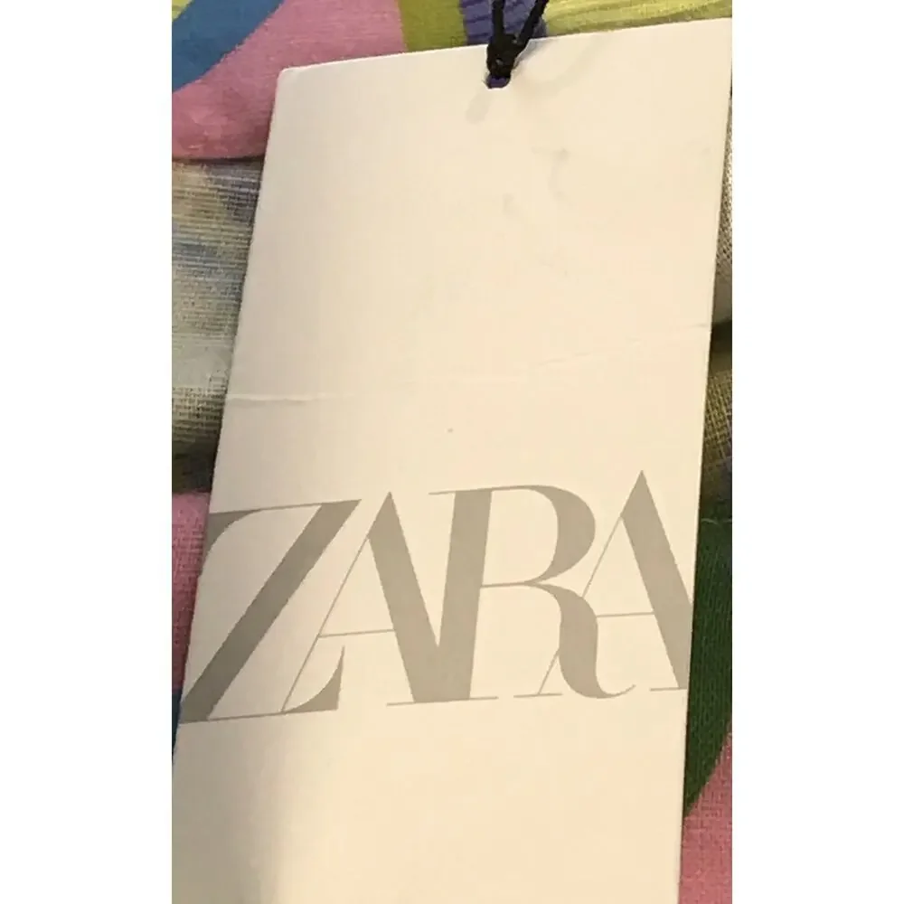 Zara Womens XS Psychedelic Swirl Flare Pants Flare Reto Hippie Boho Retro